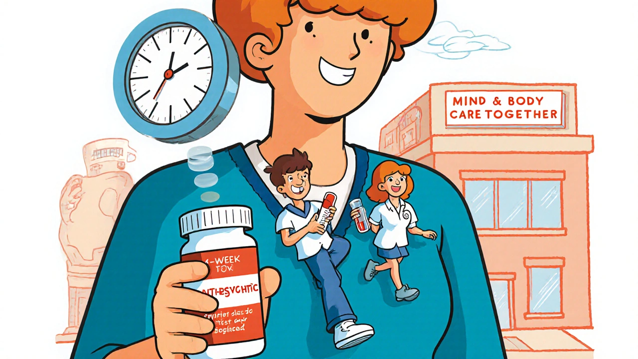 Person with medical guardians holding checkup calendar and healthy lifestyle items.